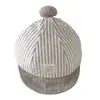 Gorro Coreano para Bebé Yipan Estilo Nuevo Primavera y Otoño Ins Gorra de Béisbol a Rayas con Bola Protección Solar para Bebés Gorro Solar para Niños