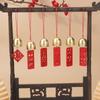 Enfeites de Sino de Vento de Madeira Enfeites de Natal para Pendurar na Porta Acessórios de Pingente de Porta Sinos de Vento de Ano Novo DIY Pequenos Enfeites Atacado