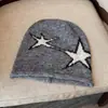 Touca Estilosa em Formato de Estrela para Mulheres Outono e Inverno, Chapéu Headwrap da Moda com Proteção para as Orelhas, Gorro de Tricô Casual Quente de Alta Qualidade, Chapéu para Gestantes