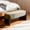Banco Minimalista Moderno com Pernas de Madeira Maciça, Banco de Fim de Cama para Quarto, Banco para Trocar Sapatos na Entrada, Banco de Lazer e para Convidados na Sala de Estar, Banco Longo para Casa