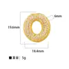 Xi Yin Transfronterizo Europa y América ins Moda Personalidad Hip Hop Colgante Perforado Cobre Microincrustado Circonita Colgante de Cobre de 26 Letras