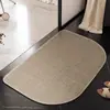 Alfombrilla de Lino Antideslizante para Puerta Entrada Baño Inodoro Almohadilla de Lino Absorbente Alfombra Gruesa para Entrada Resistente al Desgaste