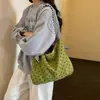 Bolso bandolera de lunares fresco, artístico, dulce y casual estilo coreano con un ambiente relajado, bolso de hombro tote versátil con bloques de color