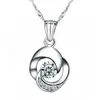 Collar Coreano para Mujer Primera Joyería Amor a Primera Vista Colgante Giratorio de Amor Collar Sencillo Joyería Suministro de Comercio Electrónico Transfronterizo