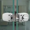 Cerradura para Puerta de Vidrio, Pestillo en Forma de U sin Taladro, Cerradura de Piso Semi-Circular de Acero Inoxidable para Puerta Doble de Oficina, Puerta Única, Cerradura de Baño