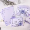 Serie de Sobres Florales Set de Papelería para Estudiantes, Saludos Manuscritos, Tarjetas de Felicitación Creativas de Alto Valor, Papel de Carta Romántico para Regalo