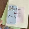 Adequado para Iphone17 Expressão de Gato Fofo 16Promax Capa de Celular 15Pro Capa de Arroz Glutinoso 14Pro Anti-Queda