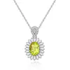 Colar com Pingente Olho de Mar Cristal Tesouro Cor Natural s925 Prata Esterlina Feminino Alto Senso de Design Corrente da Clavícula Transfronteiriço
