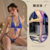 Fuego Naranja Nuevo Sexy Tres Puntos Ropa Interior Sexy Bikini Sin Tirantes Entrepierna Abierta Tentación Talla Grande Traje para Mujer para Cabello