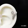 Asas de Anjo Vazadas Zircônia Unha de Osso da Orelha Aço Titânio Unha de Orelha Design de Nicho Feminino Bordas Bonitas Brincos de Unha de Osso da Orelha