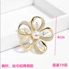 Broche de Perlas Micro-Incrustadas Estilo Coreano, Moda de Alta Gama Inspirada en Chanel, Clip Floral de Lujo Ligero para Bufanda, Broche para Abrigo de Doble Uso