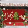Tapetes de Chão de Natal Transfronteiriços Papai Noel Boneco de Neve Veludo de Cristal Tapete Estampado Cozinha Tapetes Antiderrapantes Tapetes Absorventes