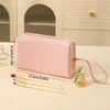 Nova Bolsa de Maquiagem Octogonal Amazon de Alto Valor Grande Capacidade PU Impermeável Necessaire Organizador de Viagem Portátil