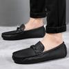 Zapatos Perezosos de Piel de Vaca de Primera Capa Populares en Transmisión en Vivo, Zapatos de Talla Pequeña, Zapatos de Cuero Versátiles Casuales para Hombre, Zapatos de Conducir de Piel Suave