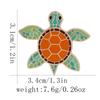 Broche de Dibujos Animados de Tortuga del Mundo Submarino Lindo Transfronterizo Serie Accesorios Insignia Metálica para Pecho Fija Ropa Bolso