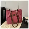 2025 Corduroy Estudiante Clase Viaje Nuevo Gran Capacidad Casual Moda Textura Bolso Tote para Viaje Bolso de Hombro