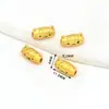 Contas Espaçadoras Color-Preserving Banhadas a Ouro Nó Chinês Saco da Sorte Auspicioso Contas com Padrão Tridimensional Acessórios de Joias Artesanais DIY D148