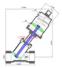 Válvula de Asiento Angular Neumática de Acero Inoxidable 304 Roscada Cabeza de Plástico Válvula Neumática de Vapor de Alta Temperatura Agua Válvula de Ángulo Neumática Válvula de Cierre