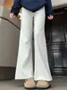 Pantalones acampanados grises para mujer, nuevo estilo otoño 2026, de cintura alta, adelgazantes, pantalones de chándal casual estilo americano, pantalones deportivos para petite