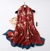 Bufanda de Seda Brocada Estilo Nuevo 2025 para Mujer, Primavera y Otoño, Elegante Versión Coreana, Bufanda de Seda Versátil de Hangzhou y Chal