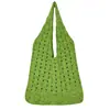 2023 Nueva Bolsa Especial de Amazon Bolso Tote Japonés y Coreano Bolso de Punto de Color Sólido Bolso Calado Bolso Tejido para Mujer