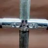 Conector de encaixe de aço redondo galvanizado de 20/25/28/32 mm, duas vias, três vias, 46 pontos, 1 polegada, acessórios de encaixe sem solda