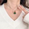 Colar Pingente Árvore de Natal Inoxidável de Aço Titânio Feminino Luxo Leve Personalidade de Nicho Corrente para Clavícula Joias de Natal Atacado