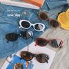 Óculos de Sol Retro Oval Pequeno Europeu e Americano Celebridade Feminina da Internet Menina Popular Personalizado Avançado Anti-UV Óculos de Sol Moda Ins