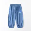 Calça Infantil JQ Jingqi Outono Nova Calça Jogger Casual Repelente de Mosquitos Unissex Bebê Algodão Roupa Infantil Calça Longa