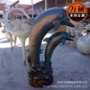 Escultura de animal de fibra de vidrio en stock, escultura de imitación de cobre, escultura de delfín, escultura de paisaje acuático de parque comunitario.