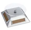 Caixa de bateria de uso duplo solar mesa de exibição de canto afiado clássica luz de mesa prato giratório de energia solar