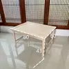 Mesa Tatami de Madeira Maciça, Nova Mesa Baixa Branca Inacabada Estilo Chinês, Mesa de Material de Madeira de Borracha, Mesa Baixa de Varanda, Estilo Zen Chinês