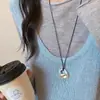 Collar Colgante Geométrico Cepillado para Mujer Verano 2025 Nuevo Estilo Ins Cadena para Clavícula Diseño Sencillo Accesorios Versátiles