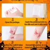 Combinação de Adesivos de Tatuagem com Elementos de Terror de Halloween Transfronteiriços, Maquiagem Assustadora e Engraçada, Estilo Atmosférico Cos Halloween