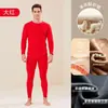 Traje de ropa interior térmica para hombre traje para hombre súper grueso con forro polar otoño e invierno ropa cálida a prueba de frío ropa de otoño traje de pantalones largos mujer