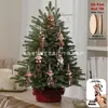 Terno de Natal da Amazon Enfeites de Árvore de Natal Pingente Acrílico de Natal Decoração de Sala de Estar Enfeite Pendurado de Elfo de Natal