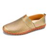 Sapatos de couro plus size transfronteiriços tamanho 49 sapatos de feijão respiráveis masculinos primavera primeira camada de couro bovino um pedal sapatos de couro oco tamanho 47