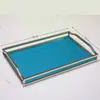 Acero Inoxidable Cepillado KTV Club Decoración de Escritorio Suministros Juego Completo Bandeja de Frutas Estante Caja de Pañuelos Estante de Trigo Caja traje