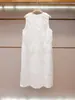 Shenzhen Nanyou Roupa Feminina de Alta Qualidade Verão Nova Moda Elegante Casual Corte Reto Slim Fit Sem Mangas Vestido Regata