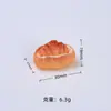 Sanduíche Croissant Brinquedo de Comida Desenho Animado Acessórios para Joias DIY Cola de Creme Resina Pequenos Acessórios Furo Fivela de Sapato Pacote de Material