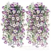 Flores Artificiales Transfronterizas: Eucalipto, Enredaderas de Pensamientos, Margaritas Impresas en Seda para Decoración Colgante de Hogar y Jardín