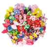 Nuevo tocado navideño para mascotas, moño pequeño con diamantes, tocado de osito de peluche, banda de goma pequeña, flor en la cabeza de perro, outlet de fábrica