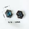 Cuentas con gemas incrustadas en negro pistola bañadas en cobre, con orificios pasantes, hechas a mano, para pulseras, collares y accesorios de joyería de varias pasadas.