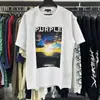 Camisa Roxa Masculina Feminina High Street Camisetas Masculinas 2024Ss Whi