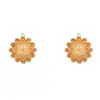 Accesorios para Joyería DIY Color Bronce Fundido Conservante de Color Dorado Colgante de Loto Tridimensional de Múltiples Capas Estilo Antiguo Tocado de Novia Conector Hecho a Mano