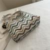 Bolso holgado de gran capacidad para mujer, para ir al trabajo, 2024 Nuevo bolso bandolera tipo cubo, bolso de hombro ancho de punto, bolso de lona