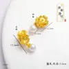 Oro Arena Vietnamita Accesorios DIY Flor de Perla Flor de Cerezo Flor de Durazno Flor Cuadrangular Colgante de Lazo Joyería Hecho a Mano