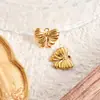 Colgante con Forma de Lazo Estilo Ins Transfronterizo Acero Inoxidable 304 Galvanoplastia al Vacío Accesorios para Collares DIY En Stock
