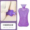 Bolsa de agua caliente de punto convexo, bolsa de agua caliente rellenable, almohada larga en forma de tira para dormir, diseñada específicamente para la columna cervical, utilizada para compresas calientes en el abdomen y la parte baja de la espalda