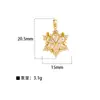 Moda Joker DIY Semiacabado Microincrustado Chapado en Cobre Accesorios de Girasol Accesorios Populares Europeos y Americanos Colgantes de Estrella